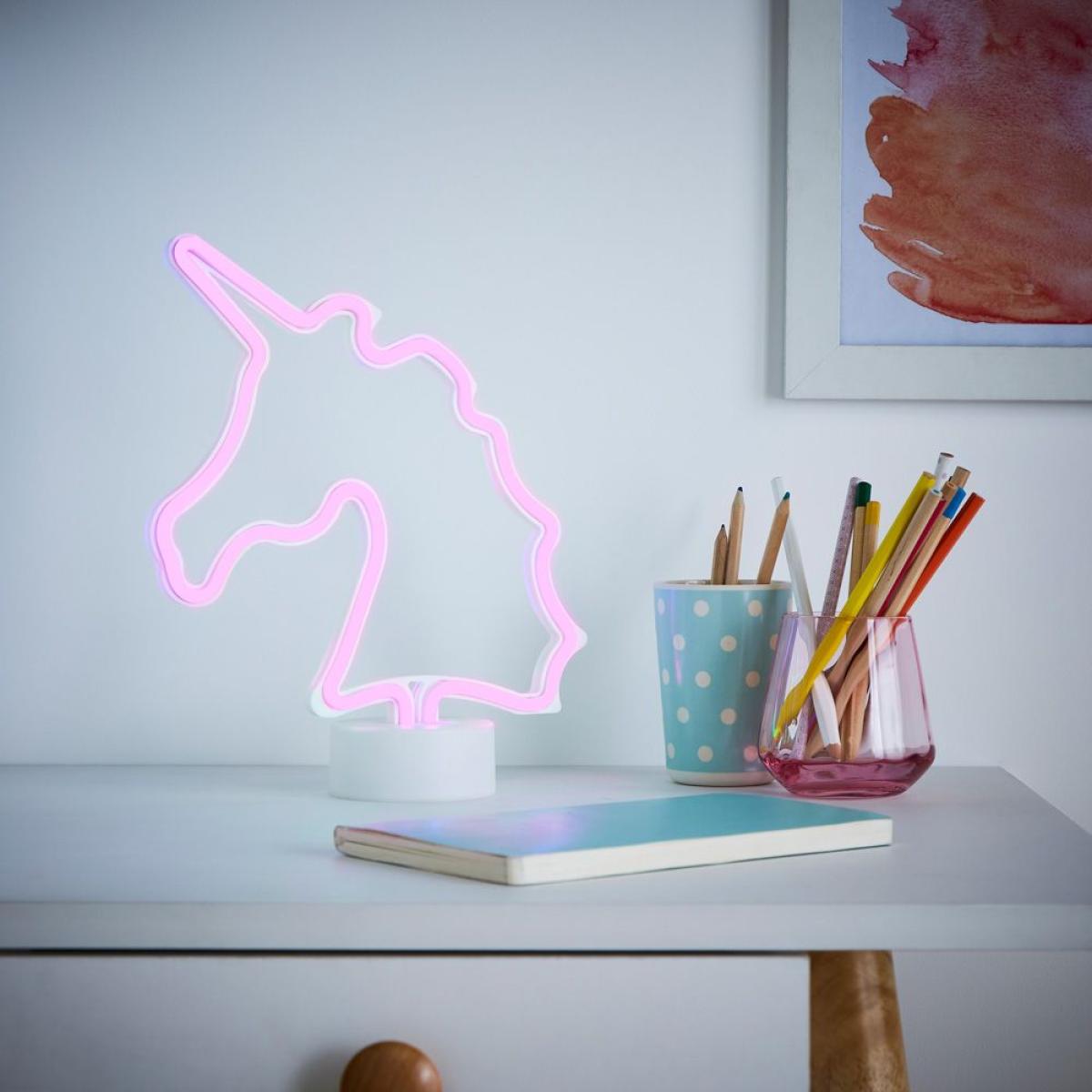 Glow Unicorn Neon Table Lamp, Pink – image 2