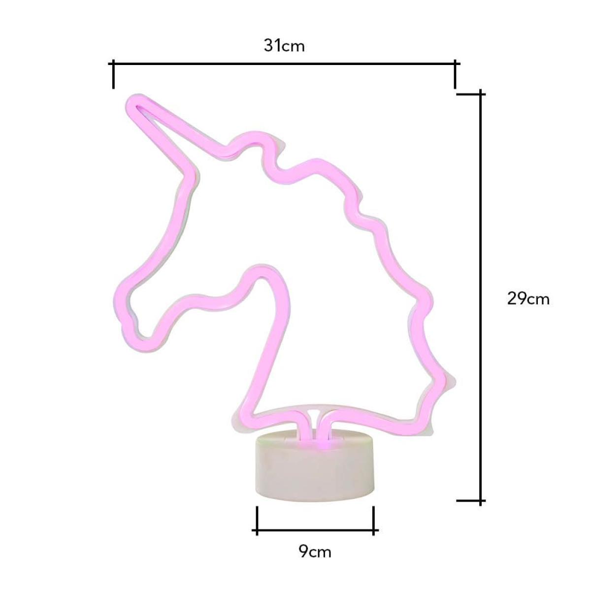 Glow Unicorn Neon Table Lamp, Pink – image 6