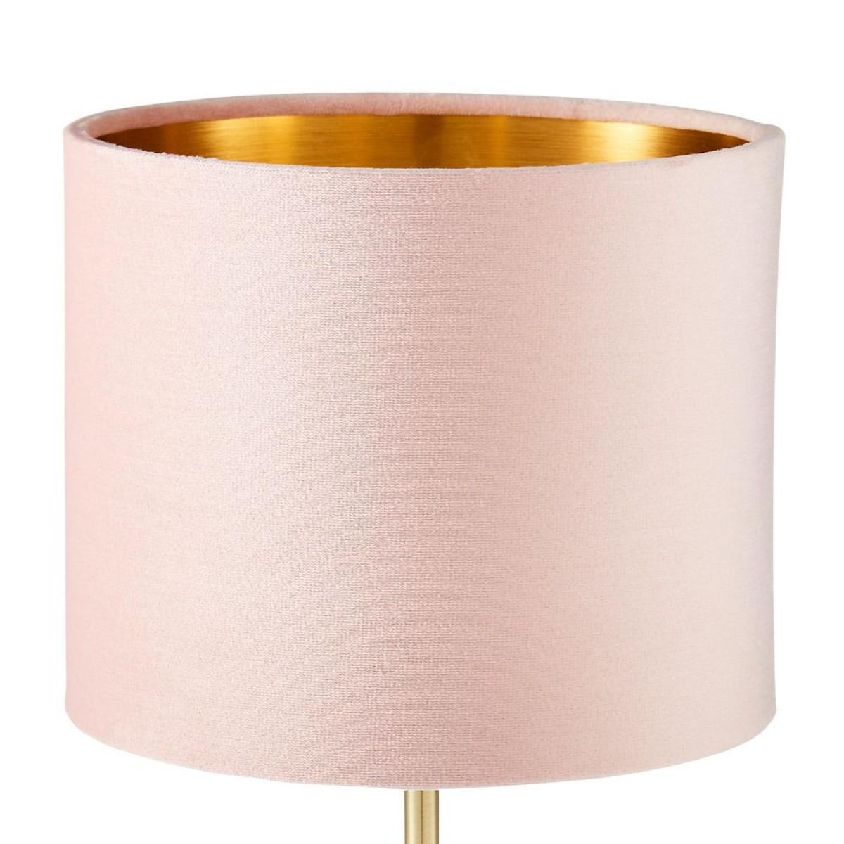 Velvet Table Lamp, Pink and Brass – image 8
