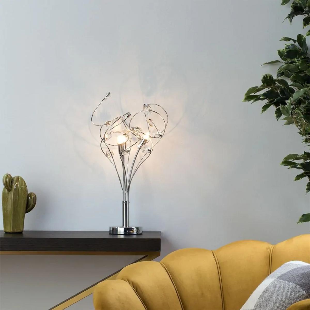 Othello Table Lamp, Chrome – image 2