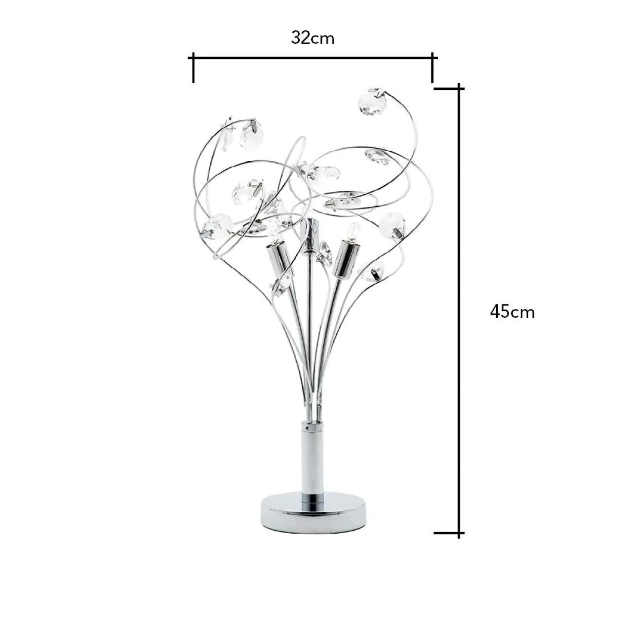 Othello Table Lamp, Chrome – image 3