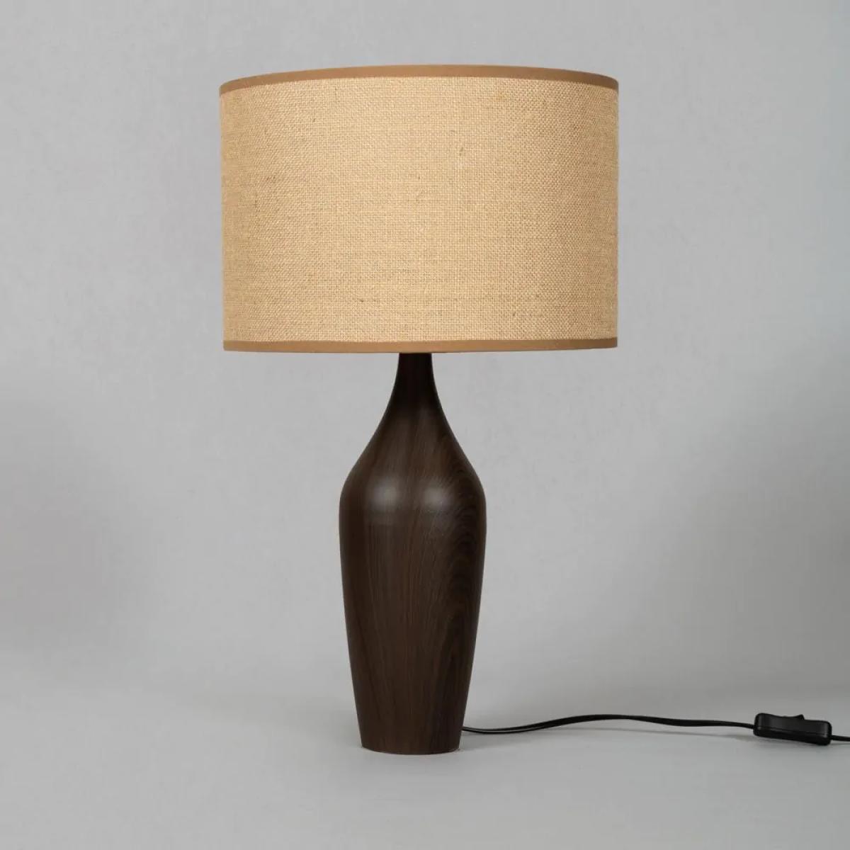Eva Wooden Base Table Lamp, Natural – image 4