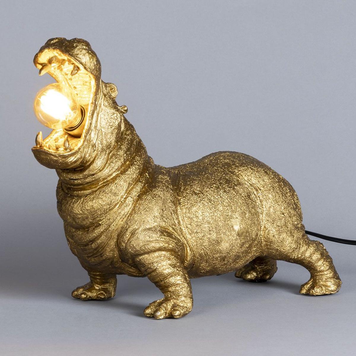 Bernard Hippo Table Lamp, Matte Gold – image 3