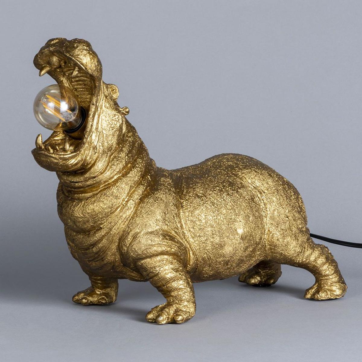 Bernard Hippo Table Lamp, Matte Gold – image 4