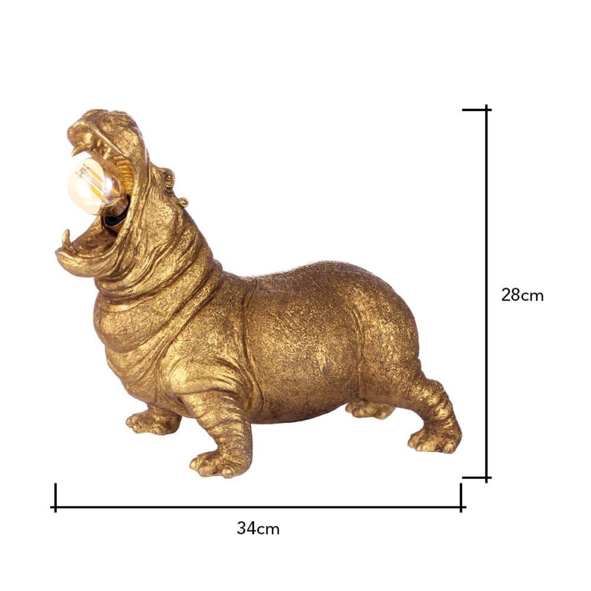 Bernard Hippo Table Lamp, Matte Gold – image 6