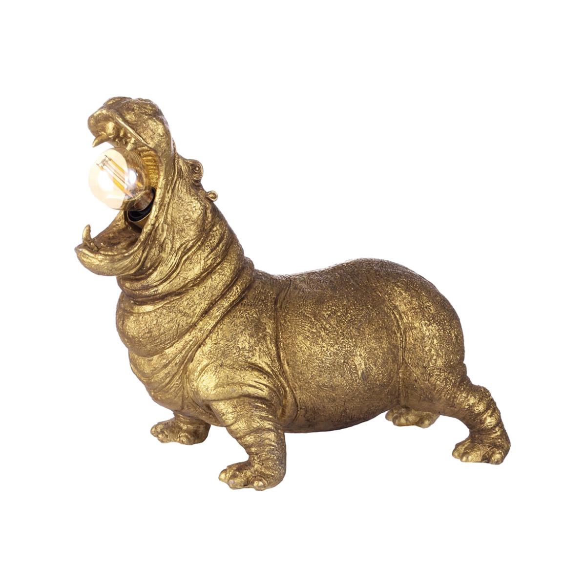 Bernard Hippo Table Lamp, Matte Gold – image 1