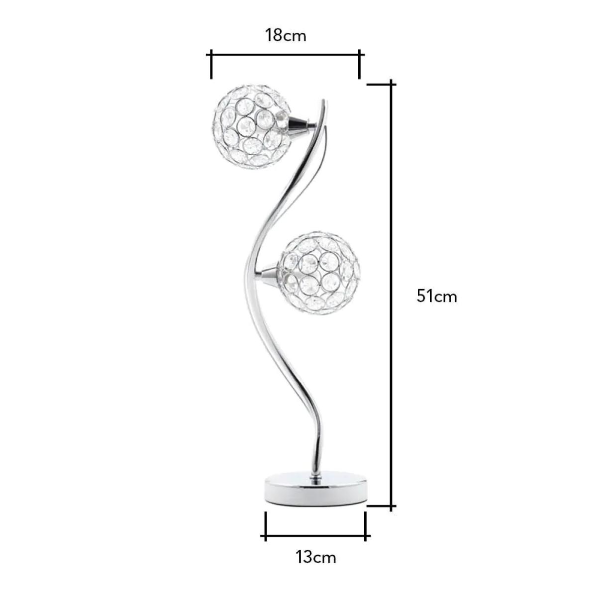 Orianna Table Lamp, Chrome – image 9