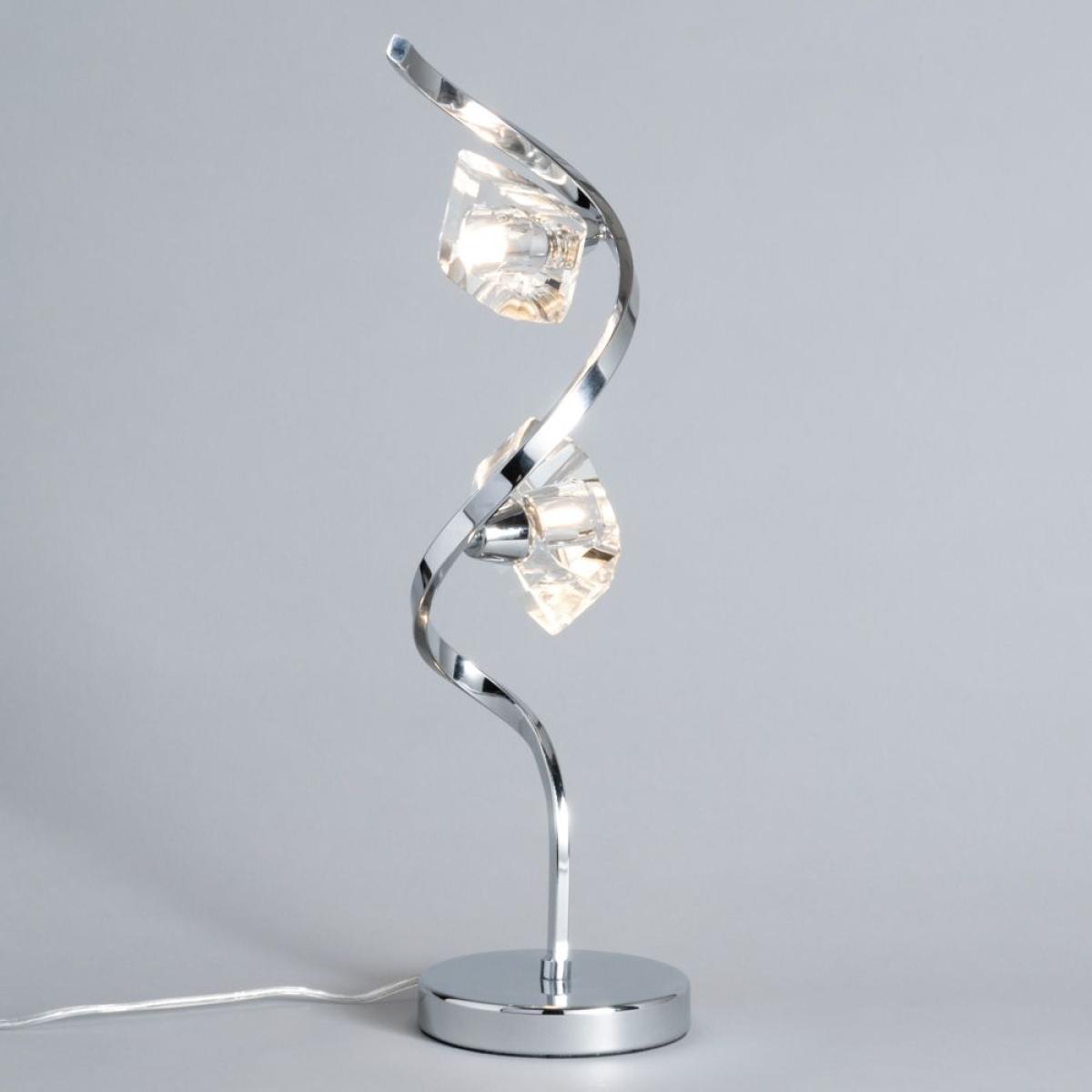 Bella Wavy Table Lamp, Chrome – image 3