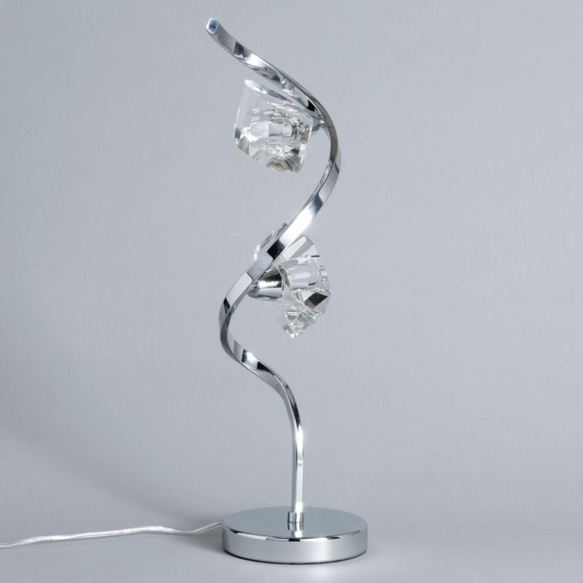Bella Wavy Table Lamp, Chrome – image 4