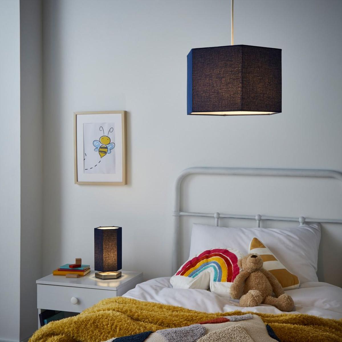 Glow Hexagon Table Lamp, Navy – image 2