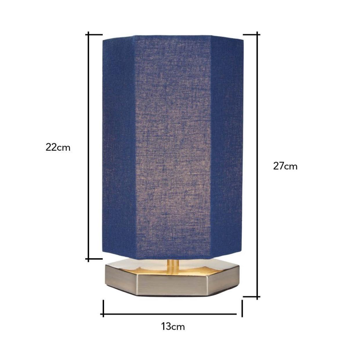 Glow Hexagon Table Lamp, Navy – image 7