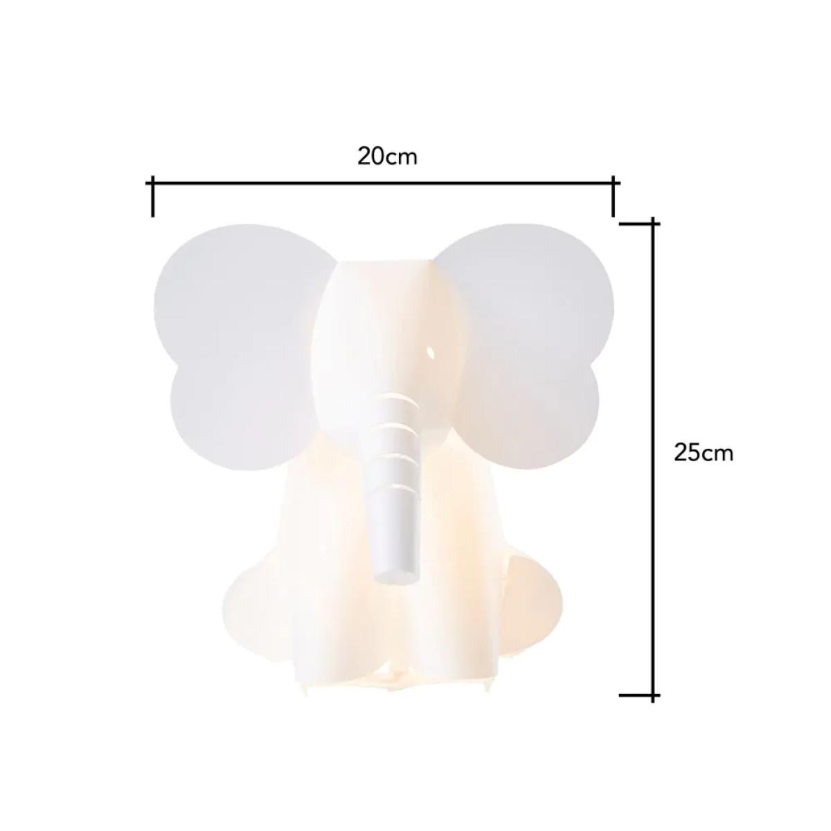 Glow Elephant Origami Style Table Lamp, White – image 7