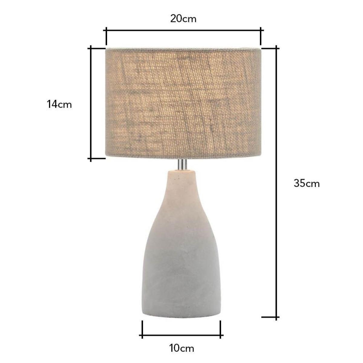 Mini Marcus Concrete Table Lamp, Satin Nickel – image 6