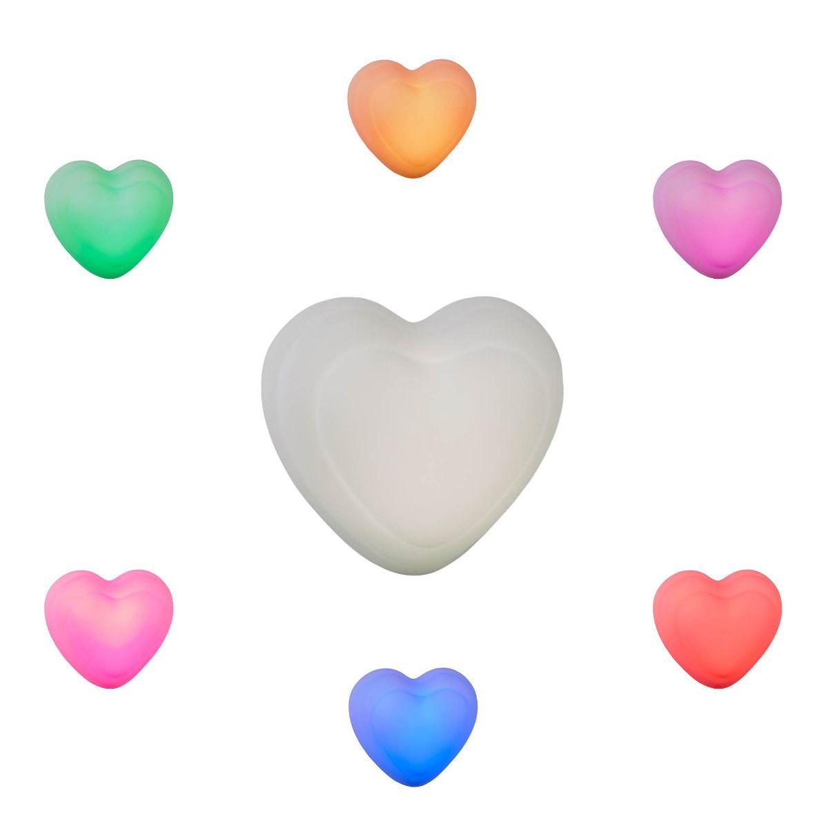 Glow Heart Colour Changing Night Light, White – image 7