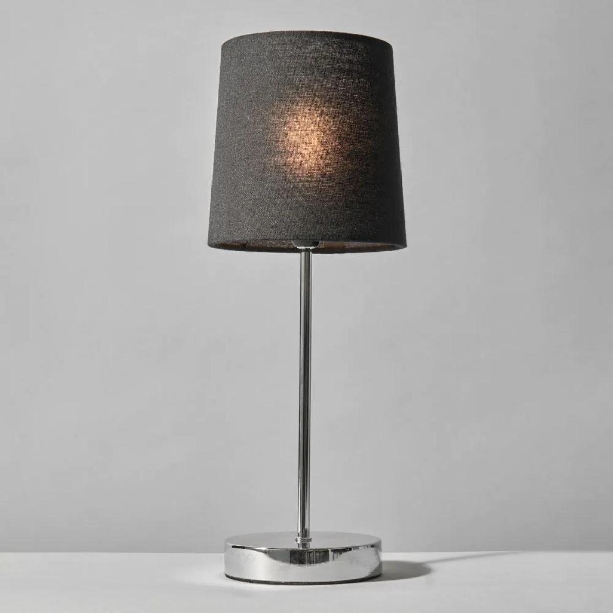 Mira Touch Table Lamp with Black Shade, Chrome – image 4