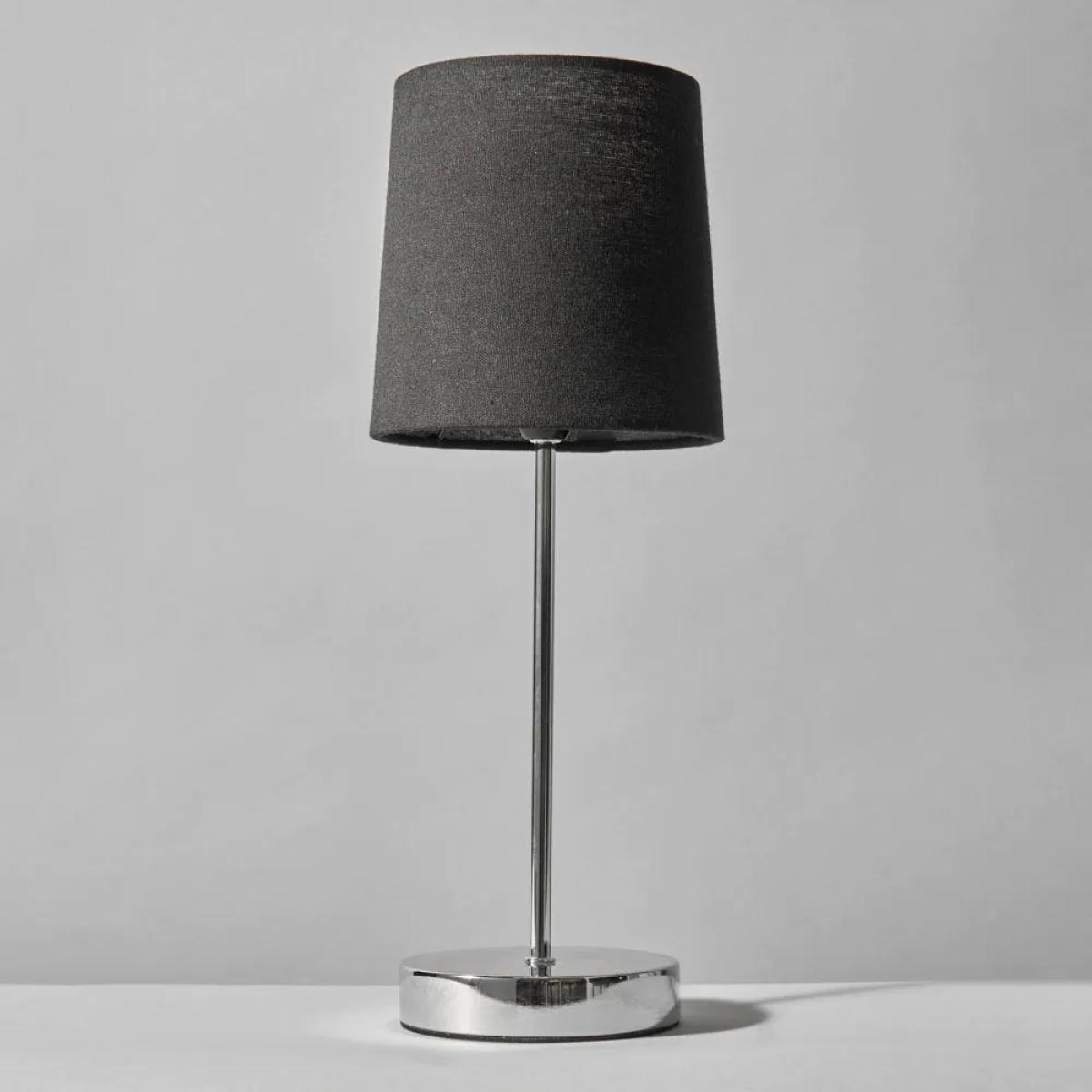 Mira Touch Table Lamp with Black Shade, Chrome – image 5