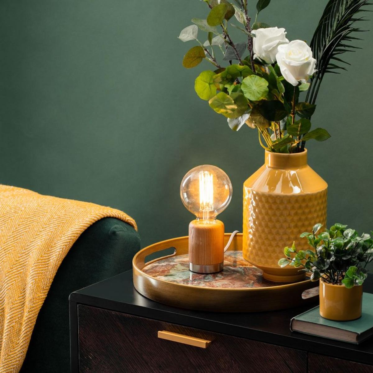 Theo Wooden Table Lamp, Ash – image 3