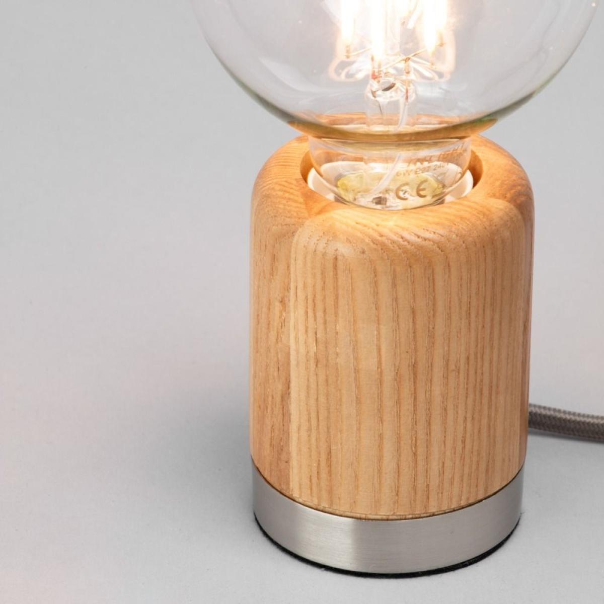 Theo Wooden Table Lamp, Ash – image 6