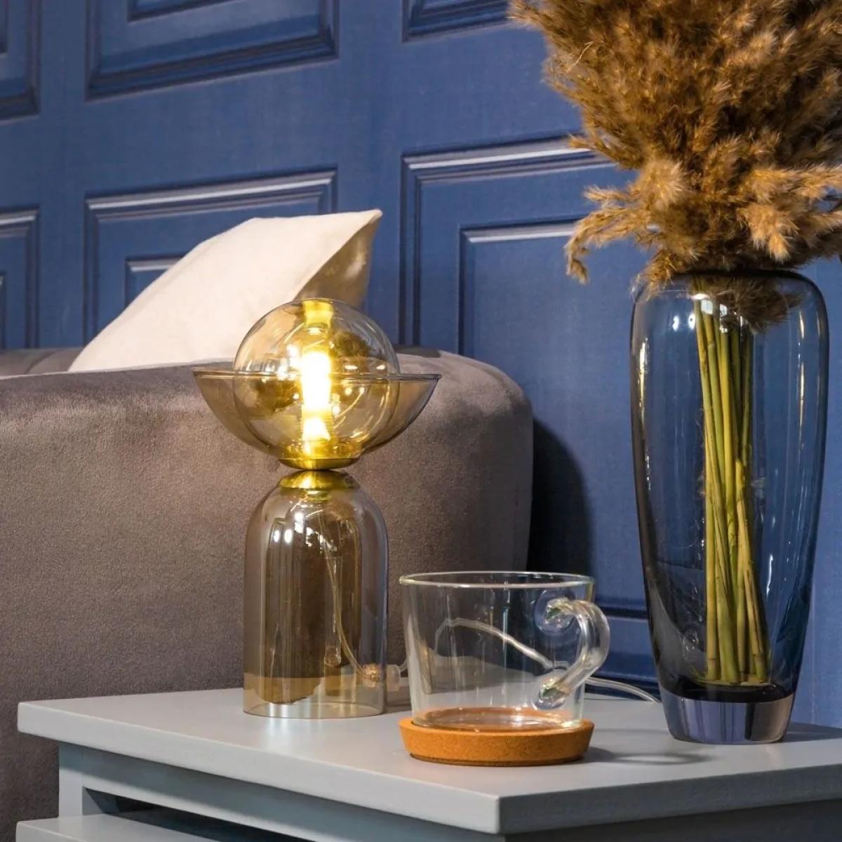 Birch Glass Table Lamp, Champagne – image 2