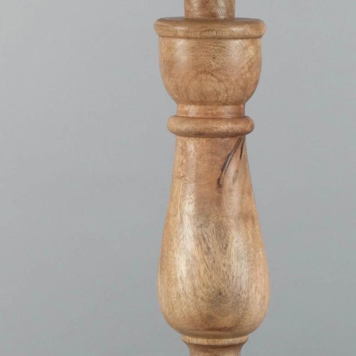 Henlock Wooden Table Lamp with White Shade, Natural – image 5