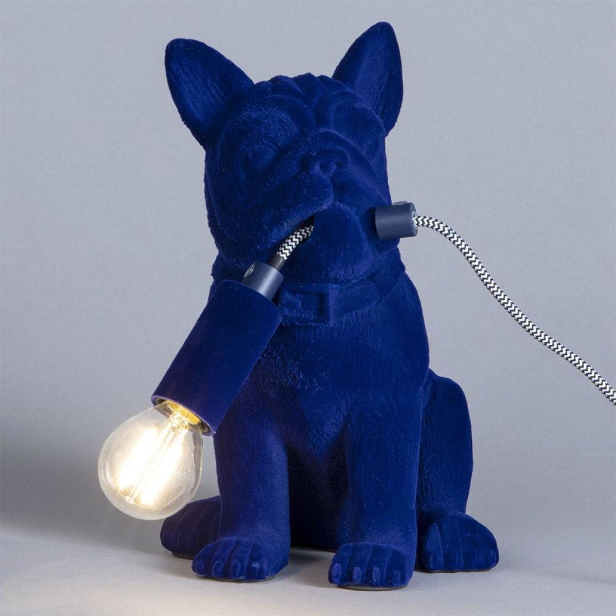 Fred the Boston Terrier Table Lamp, Navy – image 3