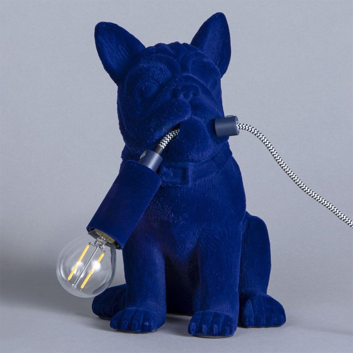 Fred the Boston Terrier Table Lamp, Navy – image 4