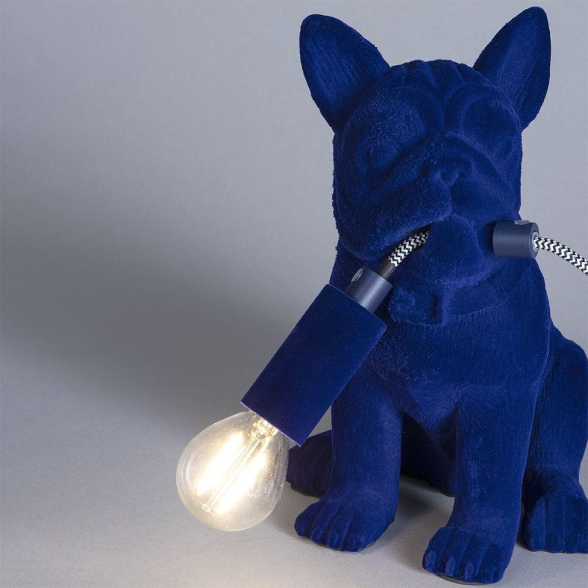 Fred the Boston Terrier Table Lamp, Navy – image 5