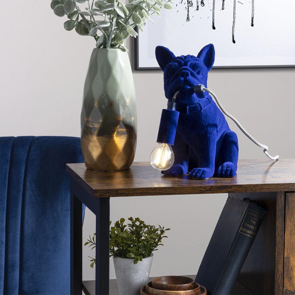 Fred the Boston Terrier Table Lamp, Navy – image 6