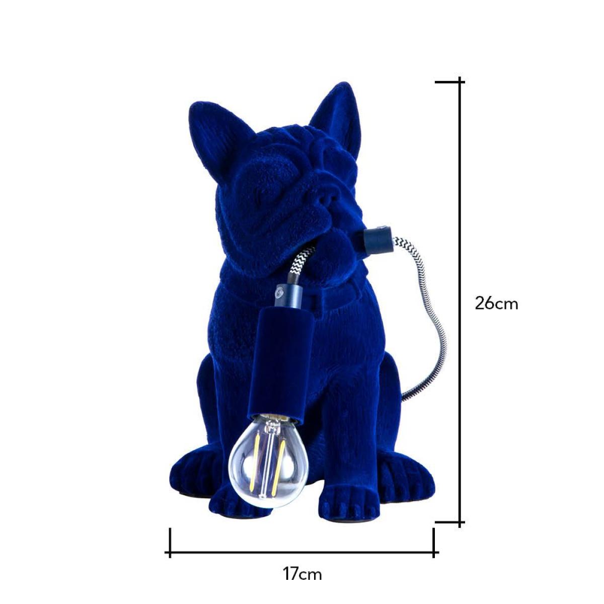 Fred the Boston Terrier Table Lamp, Navy – image 7