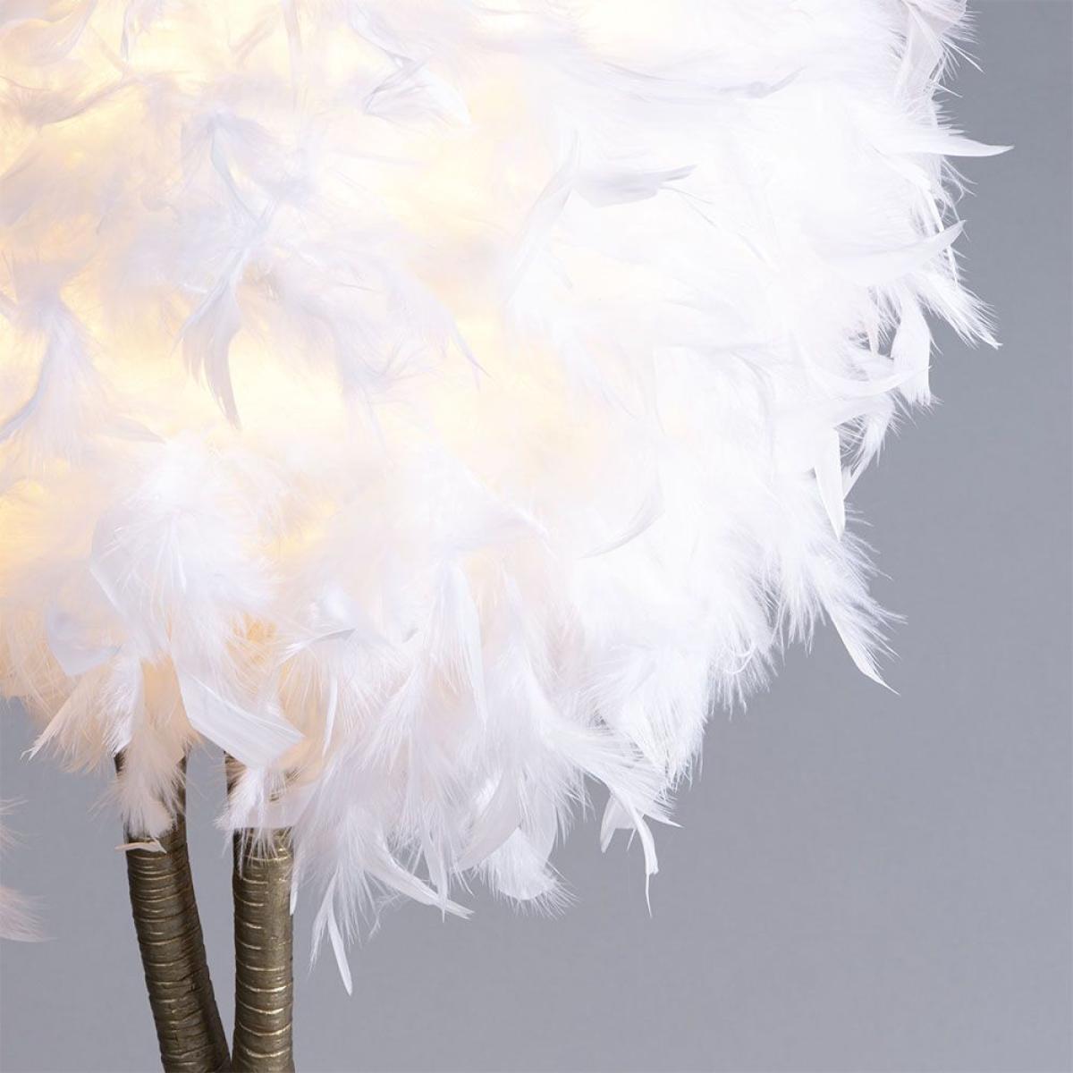Elsie Ostrich Legs Table Lamp, White and Gold – image 5