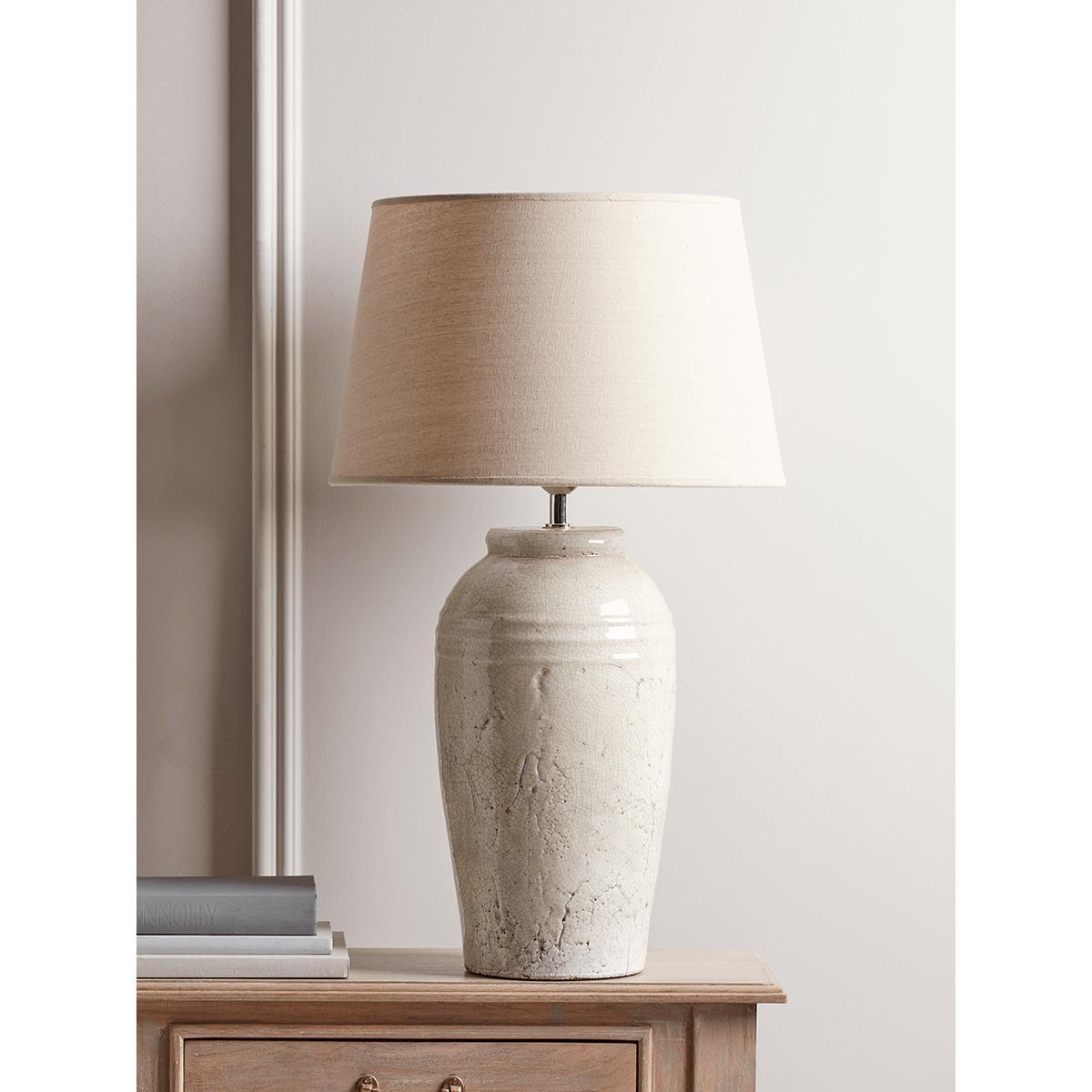 Tall Crackle Glaze Table Lamp