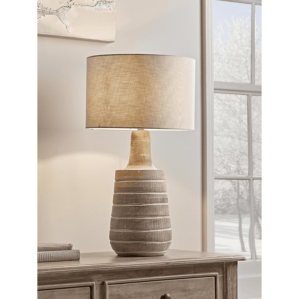 Whitewashed Mango Wood Table Lamp – image 2