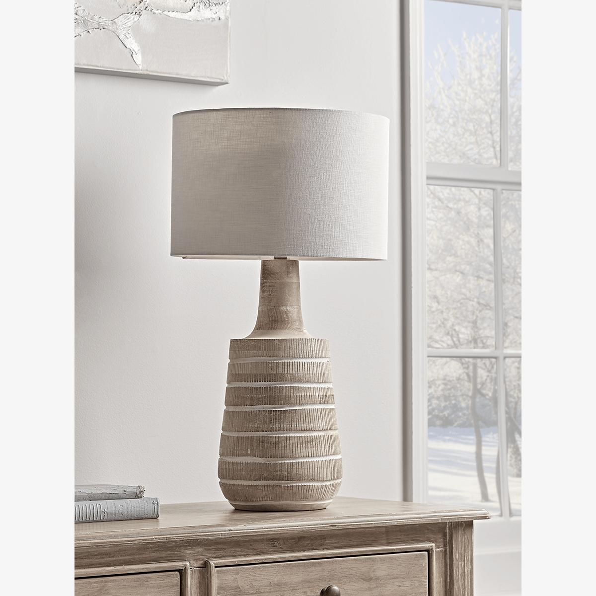 Whitewashed Mango Wood Table Lamp – image 1