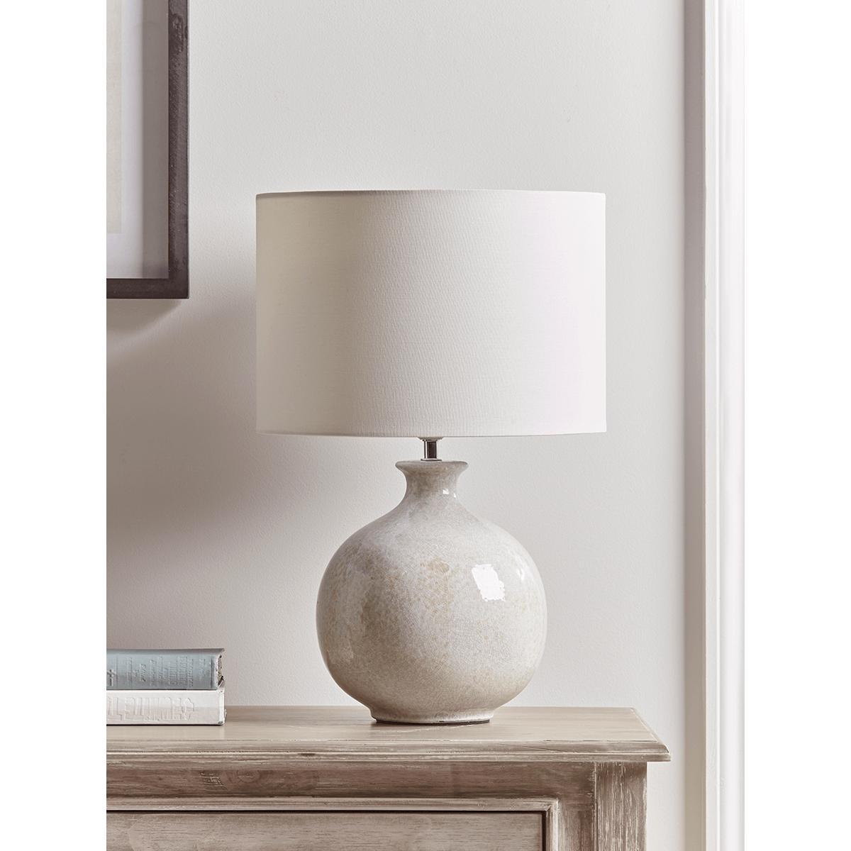 Round Crackle Glaze Table Lamp – image 1