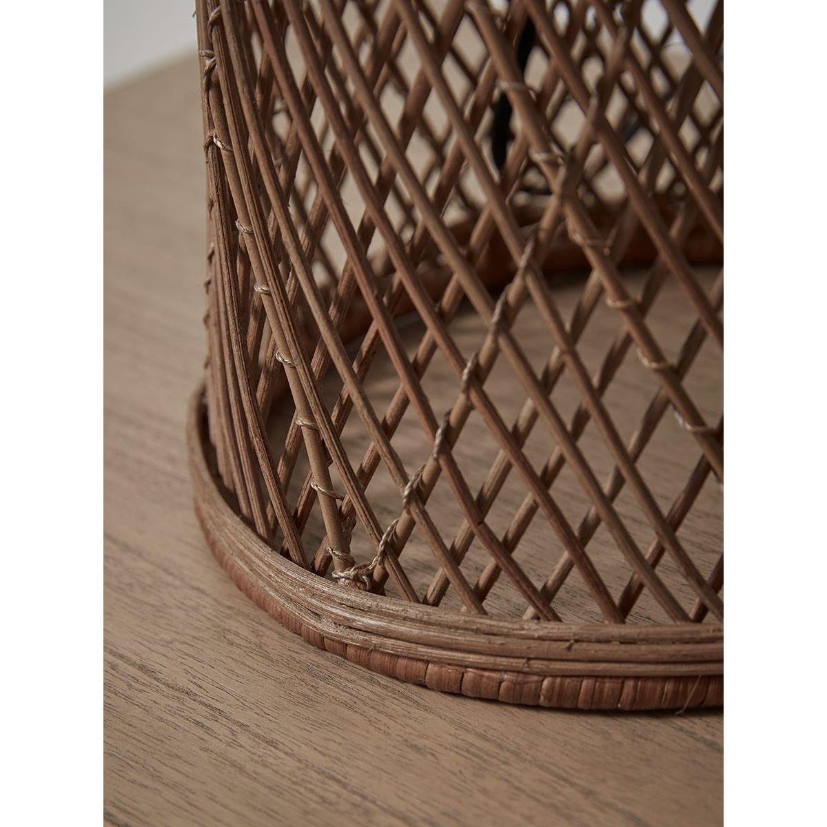 Round Rattan Dome Table lamp – image 4