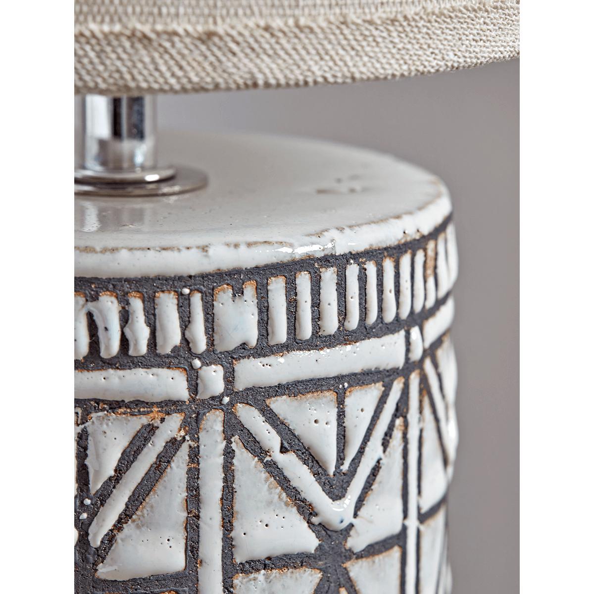Geometric Glazed Bedside Lamp – image 3
