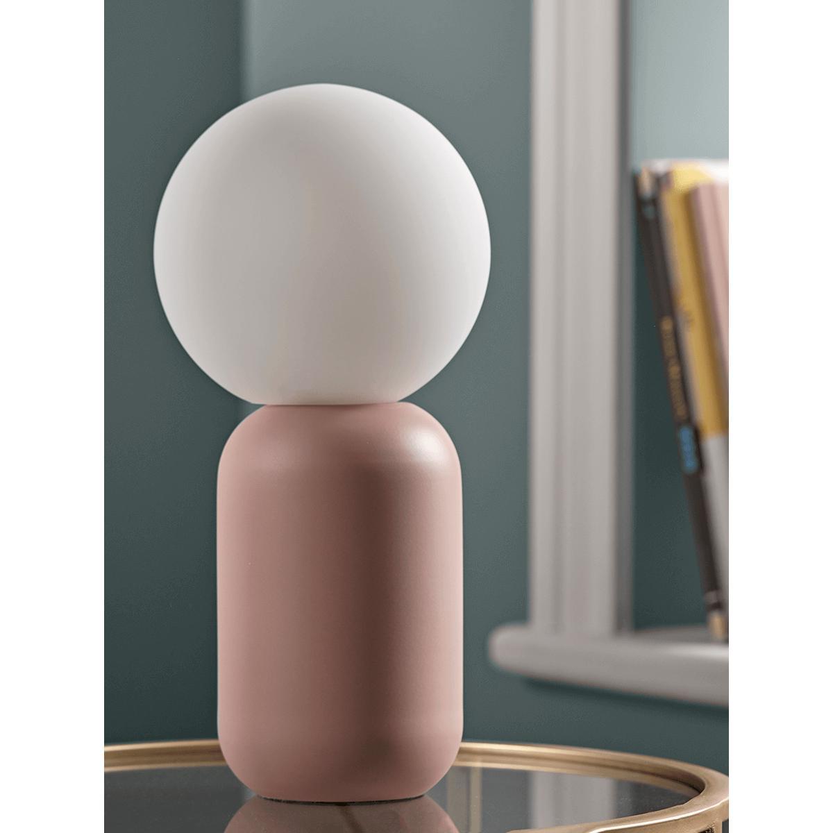Frosted Globe Table Lamp - Blush – image 2