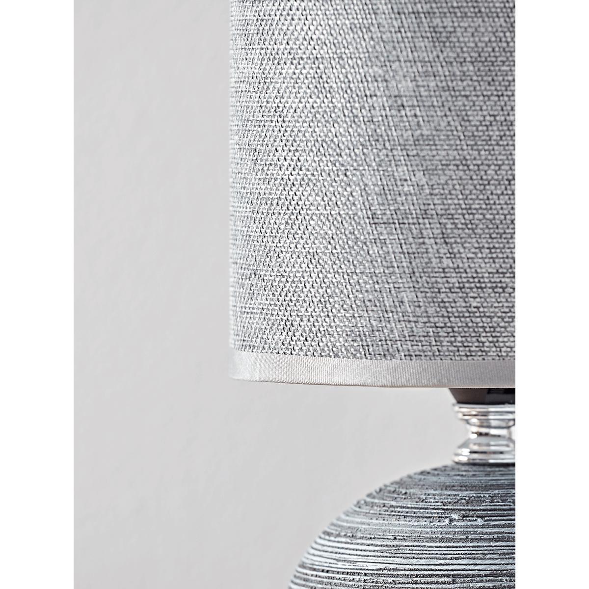 NEW Round Textured Bedside Lamp - Soft Grey – image 2