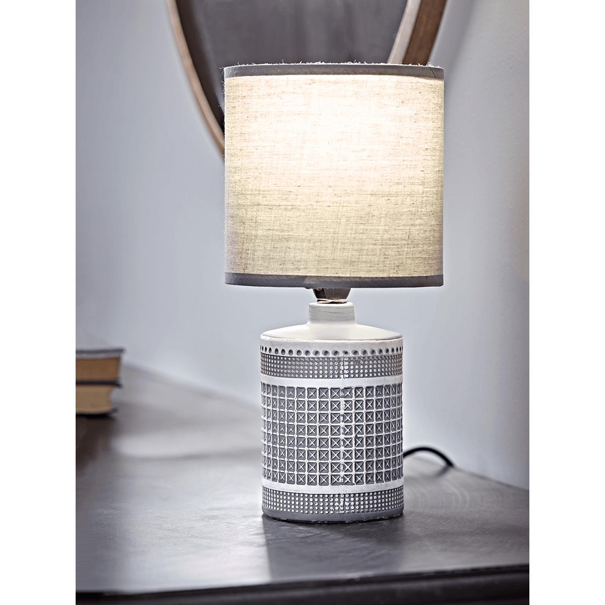 Textured Grid Table Lamp - Smoke Grey – image 2