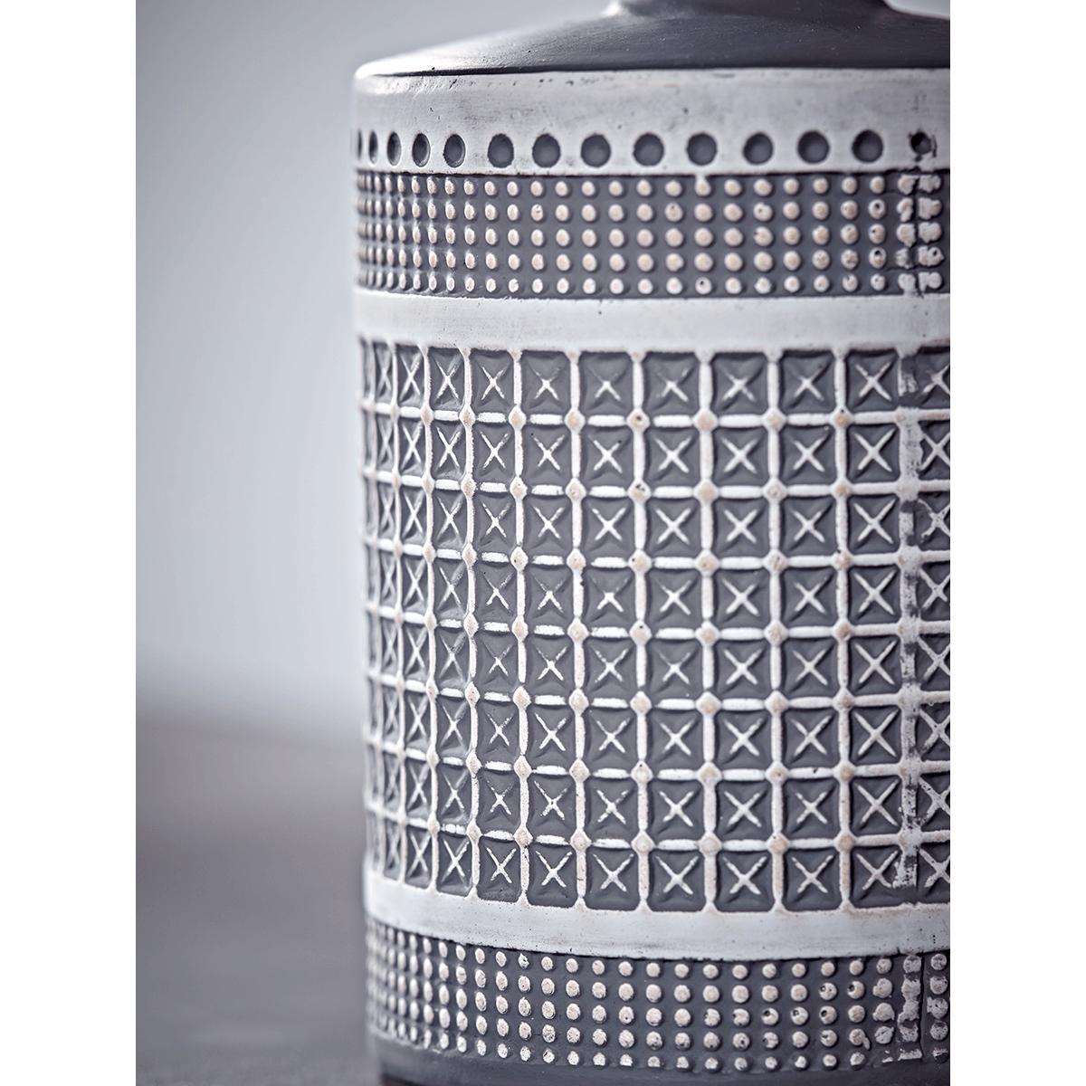 Textured Grid Table Lamp - Smoke Grey – image 4