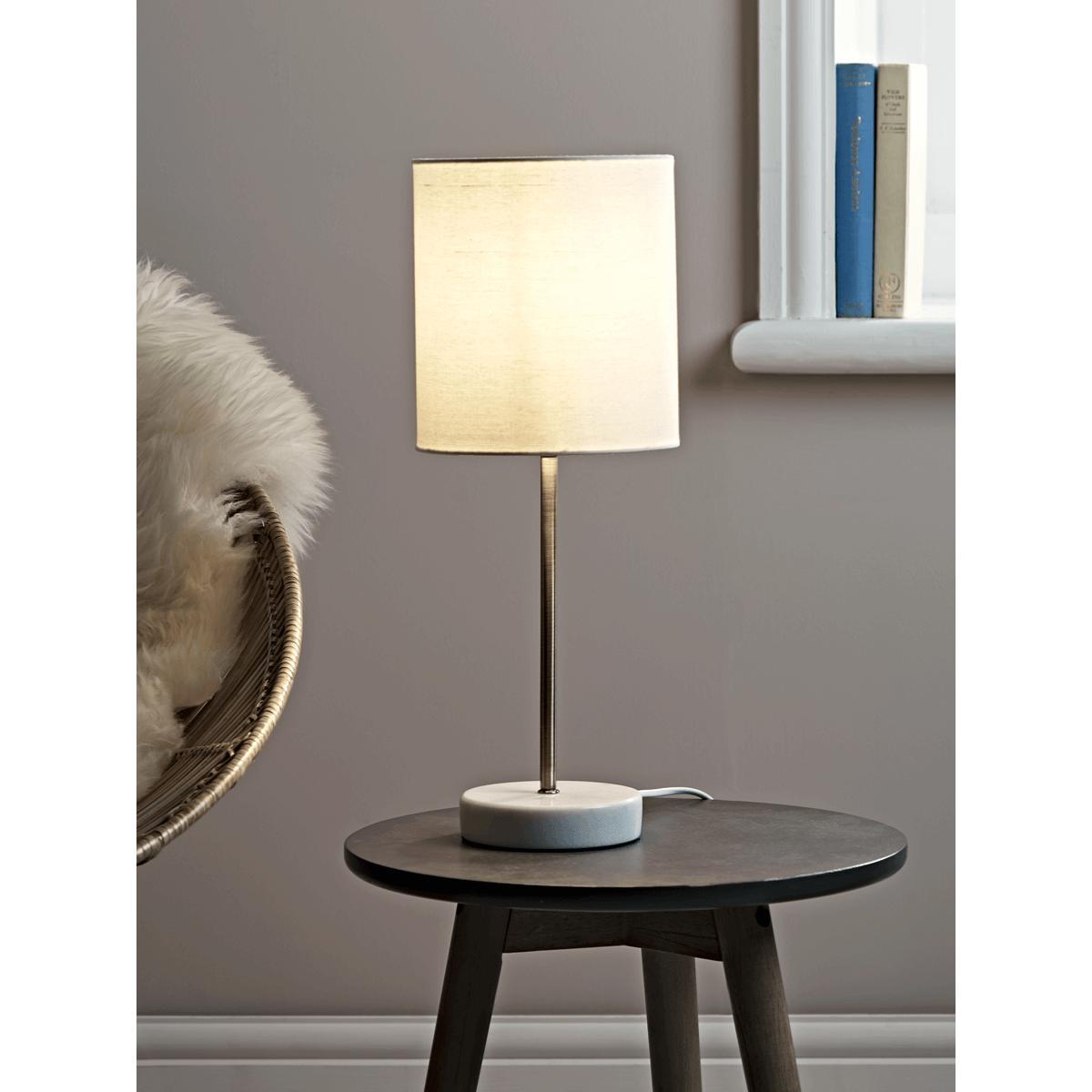 Small Marble Base Table Lamp - Brass – image 3