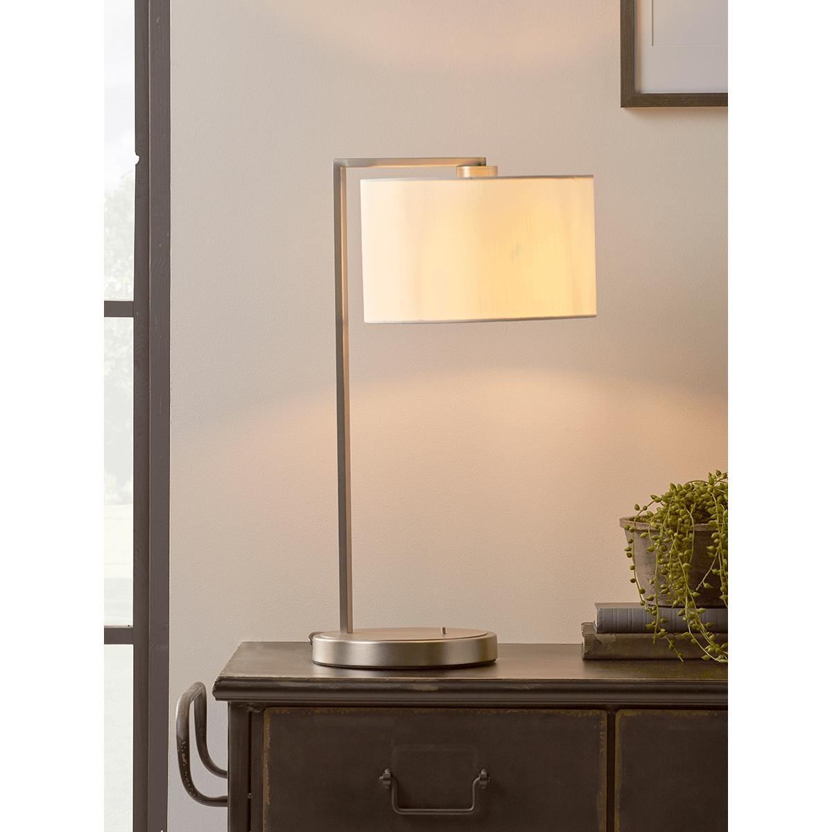 Brushed Silver Table Lamp – image 2