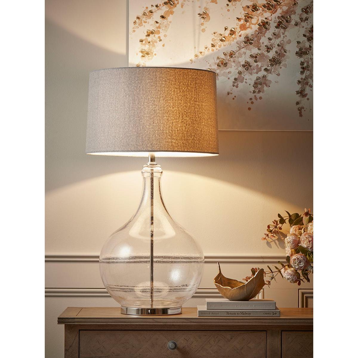 Oversized Dimpled Glass Table Lamp – image 2