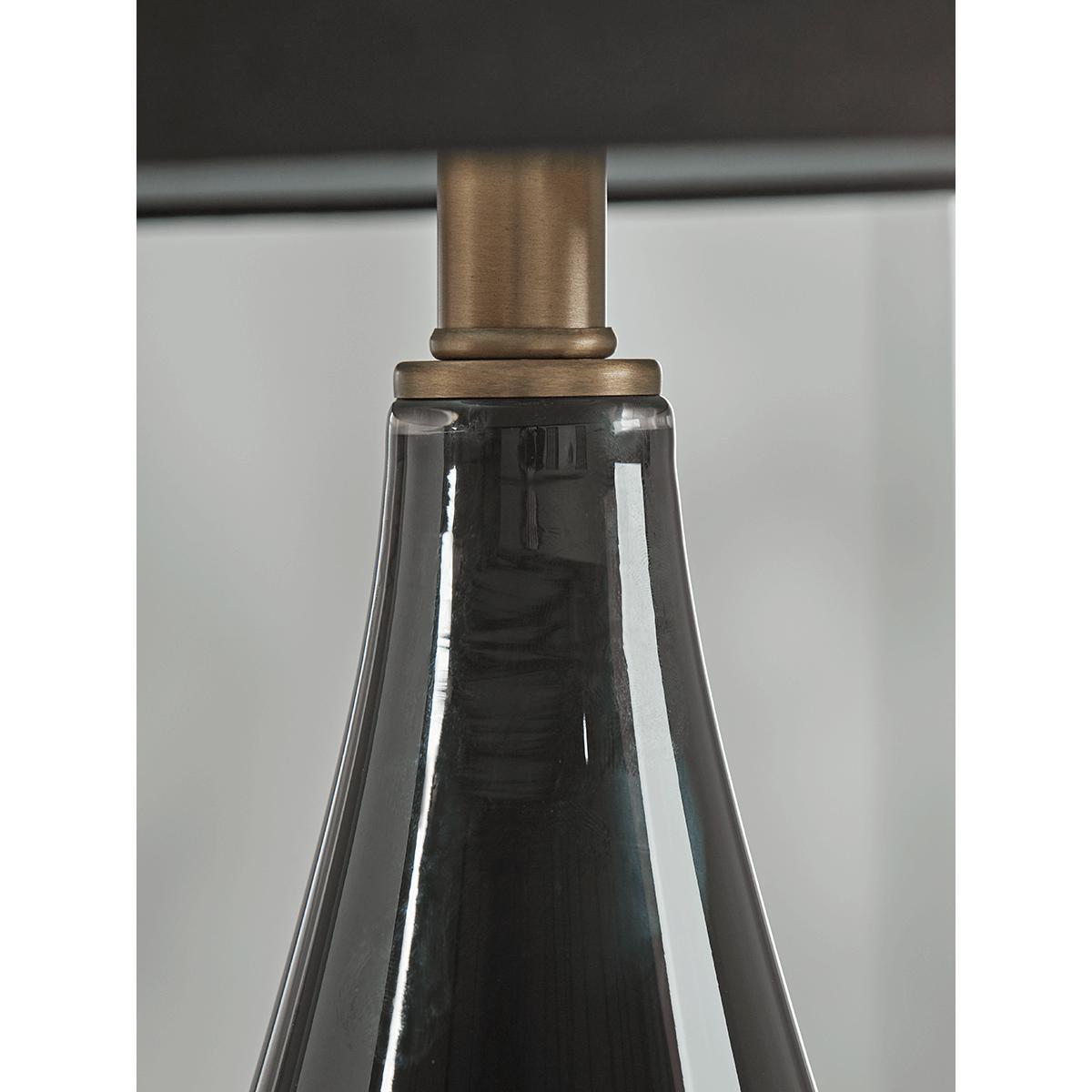 Oversized Black Glass Teardrop Table Lamp – image 3