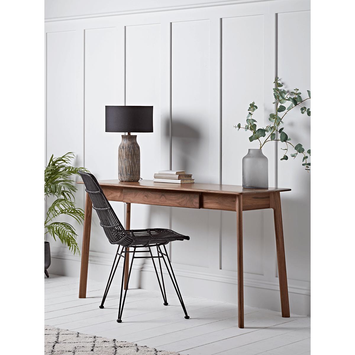Greywashed Textured Wooden Table Lamp – image 3