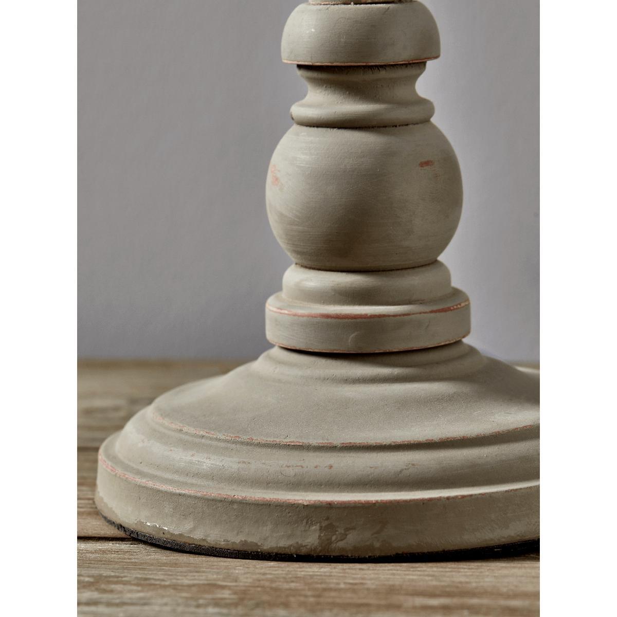 Turned Taupe Bedside Lamp – image 4