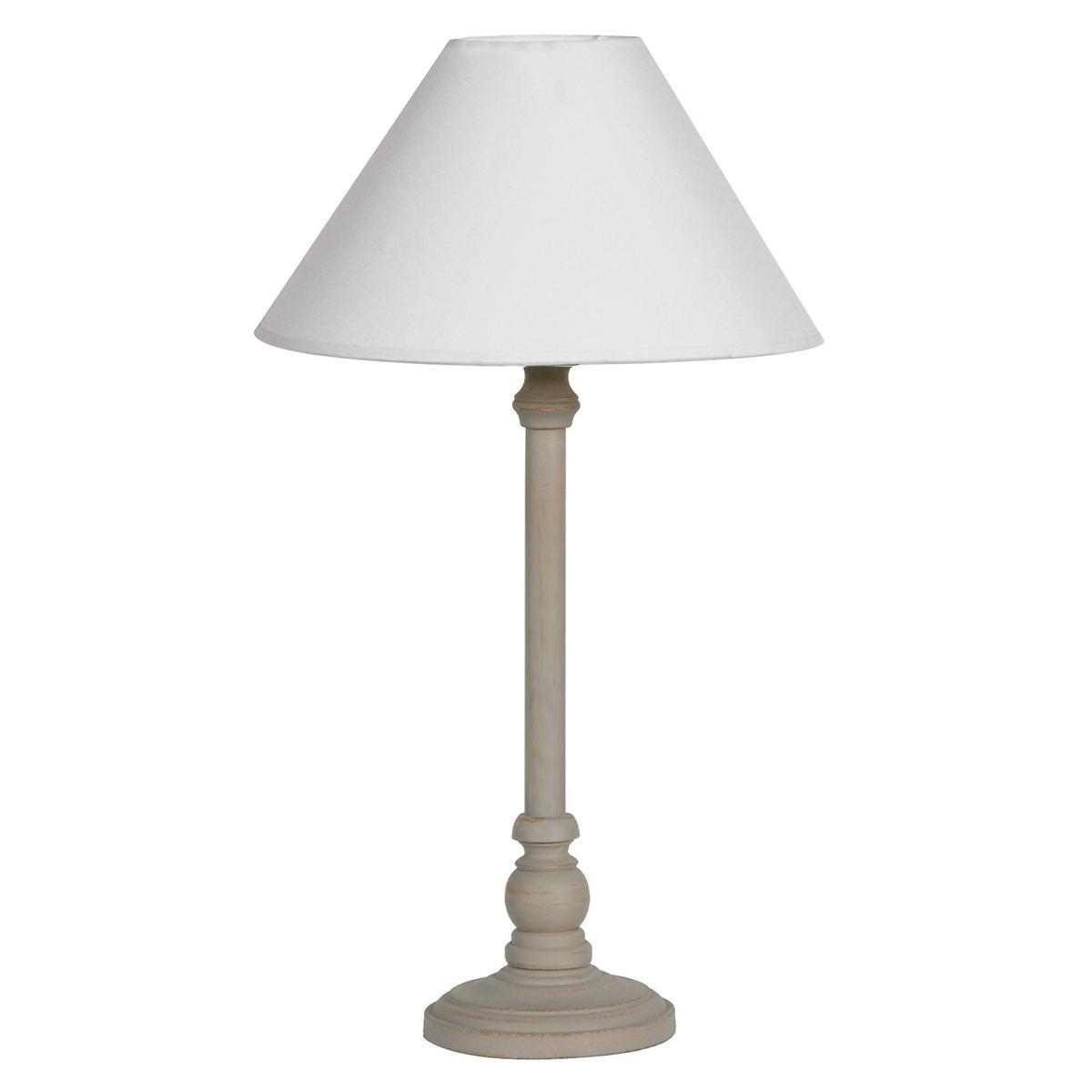 Turned Taupe Bedside Lamp – image 6