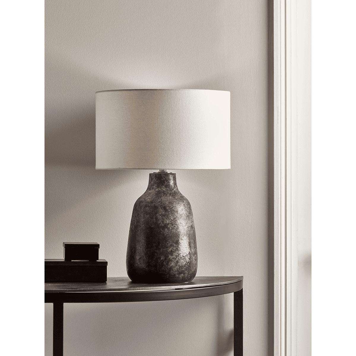 Grey Ombre Glazed Table Lamp – image 2