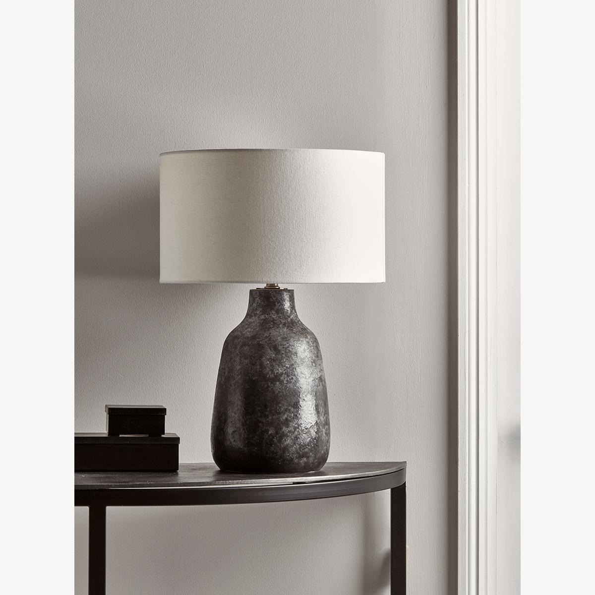 Grey Ombre Glazed Table Lamp – image 1
