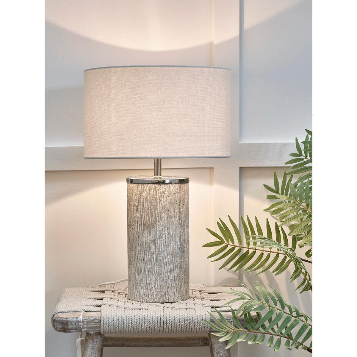 Limewashed Wooden Table Lamp – image 2